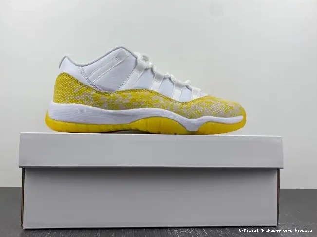 Official Maikesneakers AH7860-107 11 Yellow WMNS Jordan Low Air Snakeskin 0526